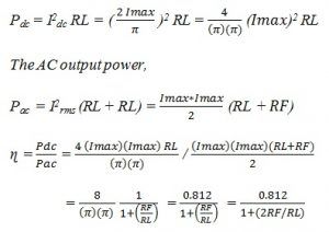 efficiency of full wave factor