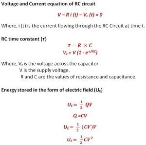 equation of RC circuit