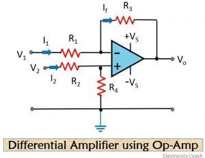 differential amplifier using op-amp