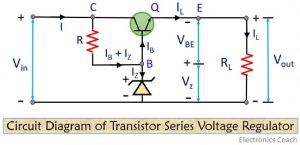 circuit of transistor series voltage regulator