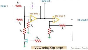 vco circuit using op-amp