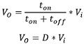 equation for output voltage of buck switching regulator