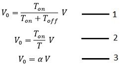 equation for output voltage of chopper circuit 1
